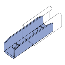 Straight Internal U Joiner for 1-5/8 strut Aluminum